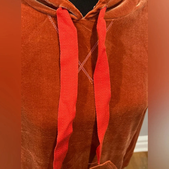 My mothers daughter orange velour sweater dress - Picture 6 of 7